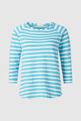 Harvey Stripe Long Sleeve || River Blue