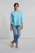 Harvey Stripe Long Sleeve || River Blue