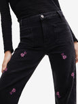 Floral Embroidered Jeans