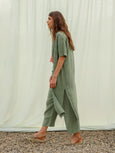CC233 - Linen Shirt Dress (BASILICO)