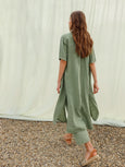 CC233 - Linen Shirt Dress (BASILICO)