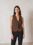 Jacquard Knitted Waistcoat || ES470