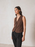 Jacquard Knitted Waistcoat || ES470