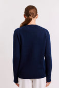 FIFI CREW SWEATER || Navy