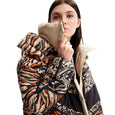 Animal Print Puffer Coat