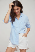 Blue Oasis || Split Back Button Down