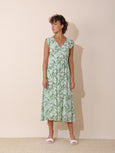 AD201 Watercolour Midi Dress || Verde