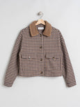 HZ372 Robyn Checked Jacket || Camel