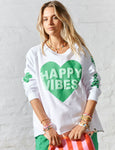 Happy Vibes Sweat || White