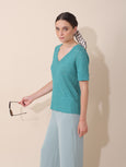 RS410 Linen Knit Jumper || Verde