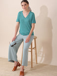 RS410 Linen Knit Jumper || Verde