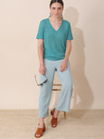 RS410 Linen Knit Jumper || Verde