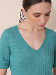 RS410 Linen Knit Jumper || Verde