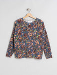 RS445 Floral Wool Knit || Marine