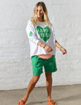 Happy Vibes Sweat || White