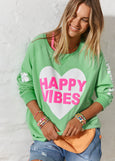 Happy Vibes Sweat || Green