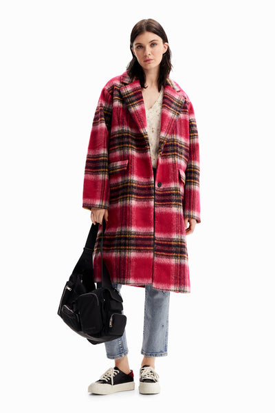Plaid Wool Coat || Rosa