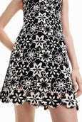 Daisy Crochet Mini Dress