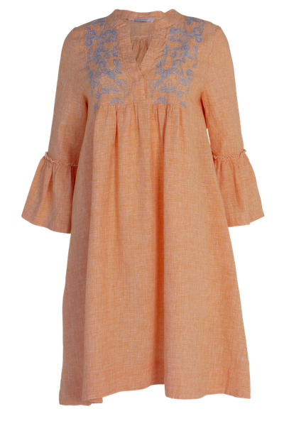 Rover Dress || Orange Houndstooth