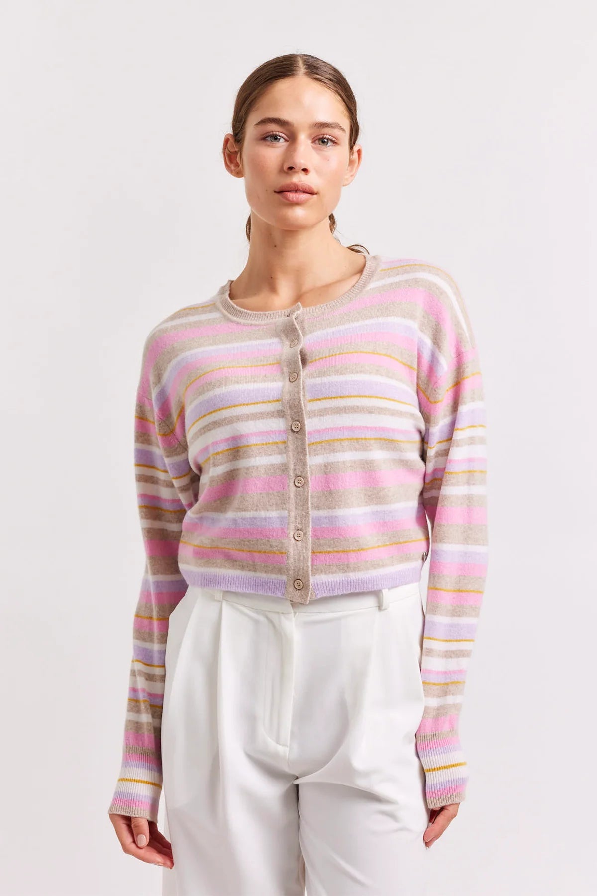 SYDNEY STRIPE CARDI || Golden