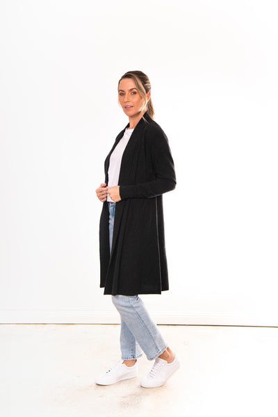 Emily Edge to Edge Cardi || Coal