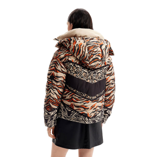 Animal Print Puffer Coat