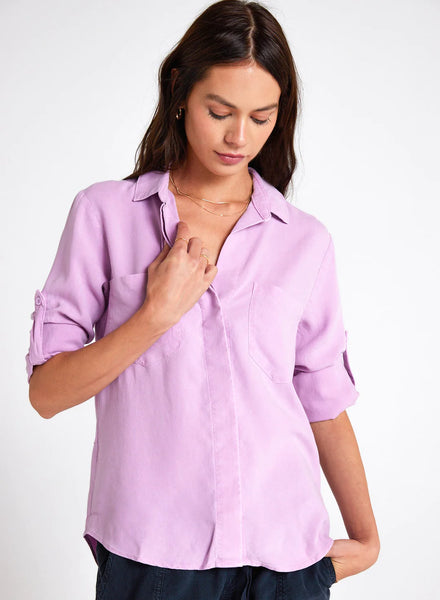 Orchid Blush || Split Back Button Down