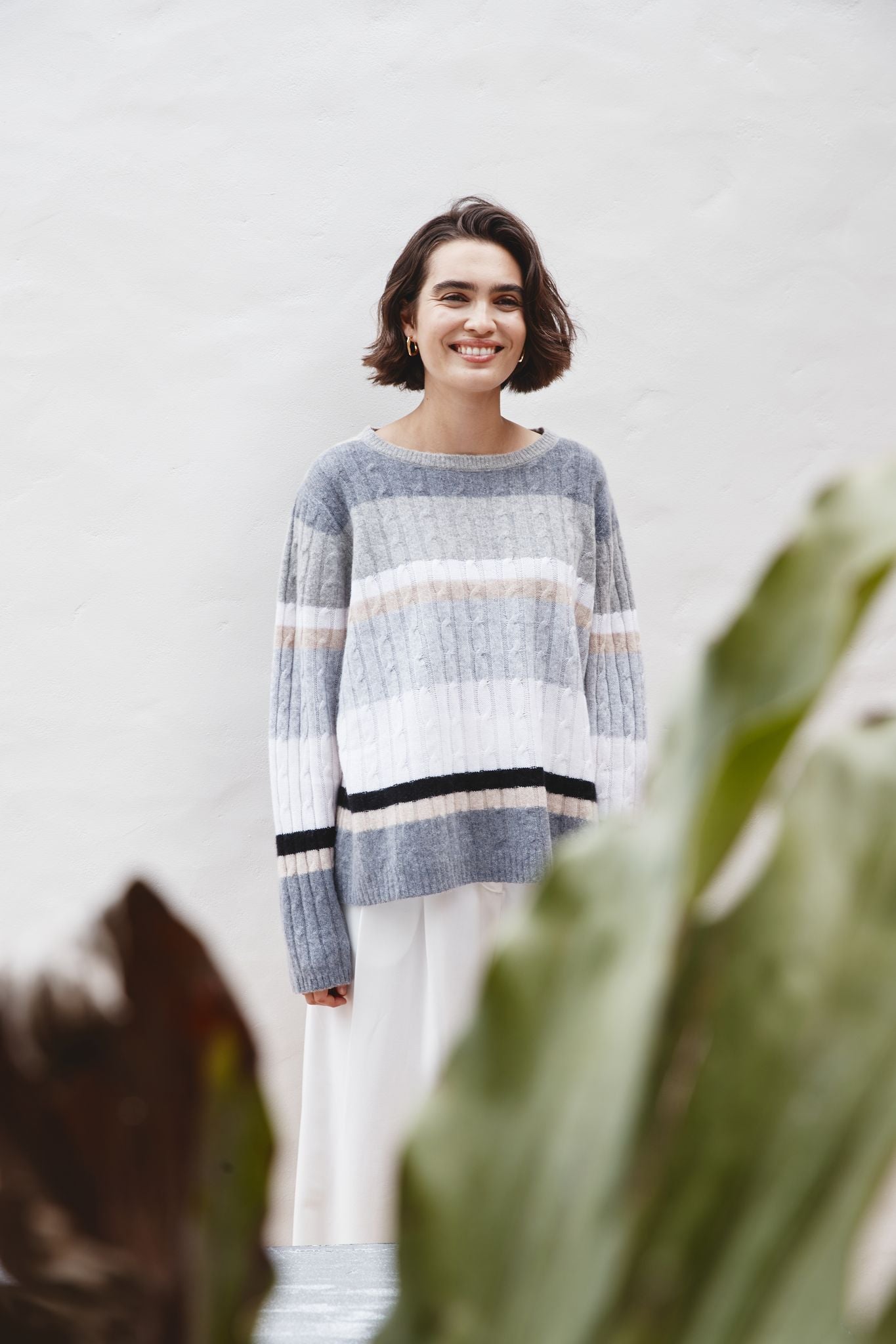 ASPEN STRIPE SWEATER || Cinder