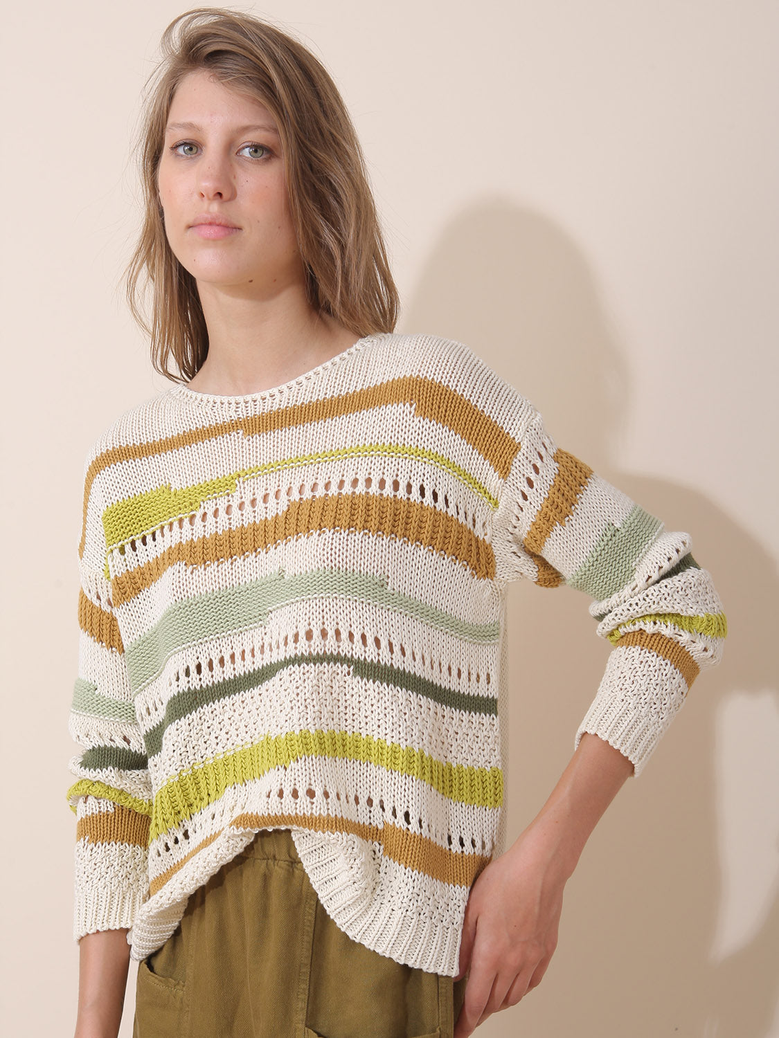 EA215 Crudo Striped Cotton Jumper