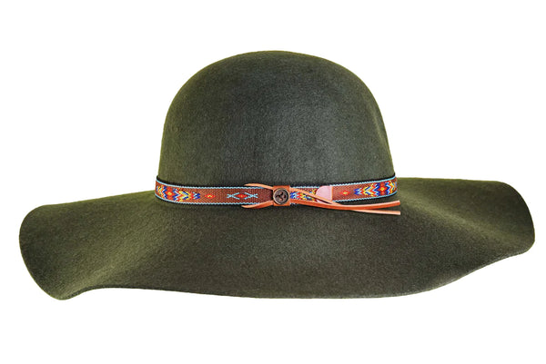 Little Hippie Floppy Felt Hat - Forest Green