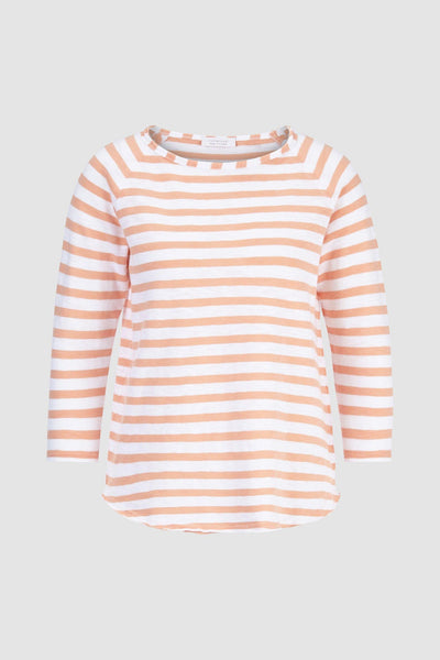 Harvey Stripe Long Sleeve || Peach