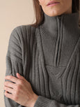 Recycled Turtleneck Sweater ||  Khaki