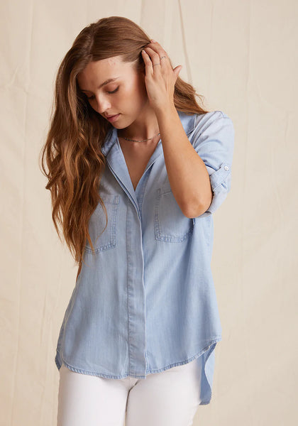 Sunbleach || Split Back Button Down